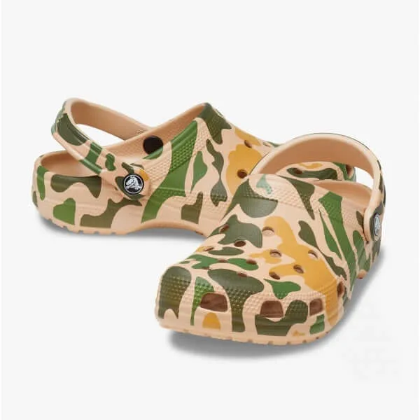 206454-2Y6 CLASSIC PRINTED Unisex Clogs Camo Chai/Tan