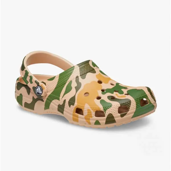 206454-2Y6 CLASSIC PRINTED Unisex Clogs Camo Chai/Tan