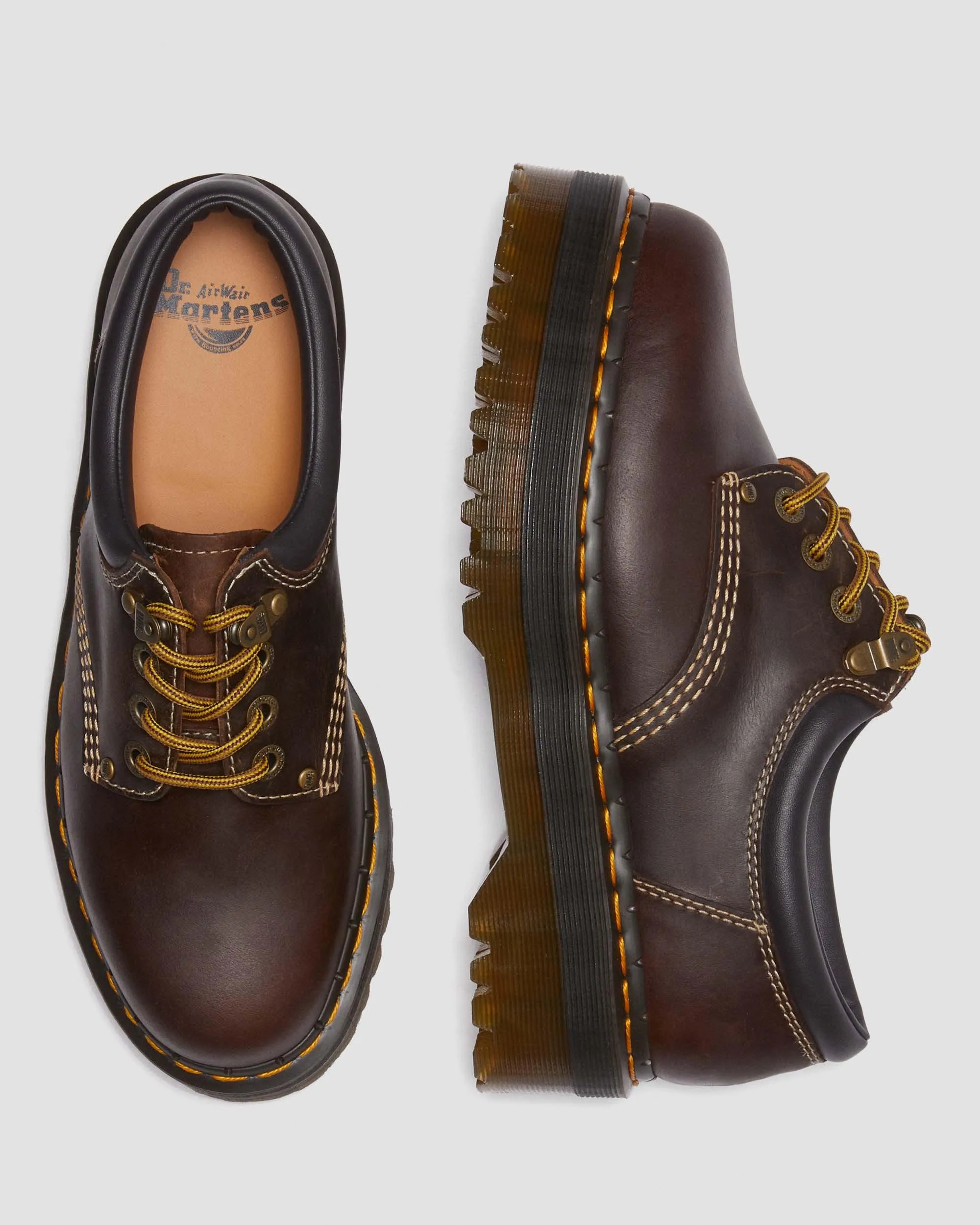 Dr. Martens 8053 Arc Crazy Horse Casual Leather Platform Shoes