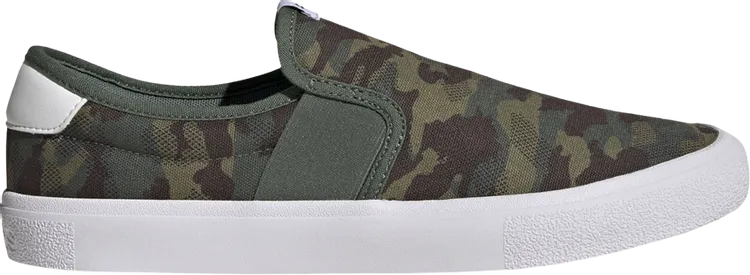 Adidas Vulc Raid3r Slip-On 'Camo' Sneakers, Green