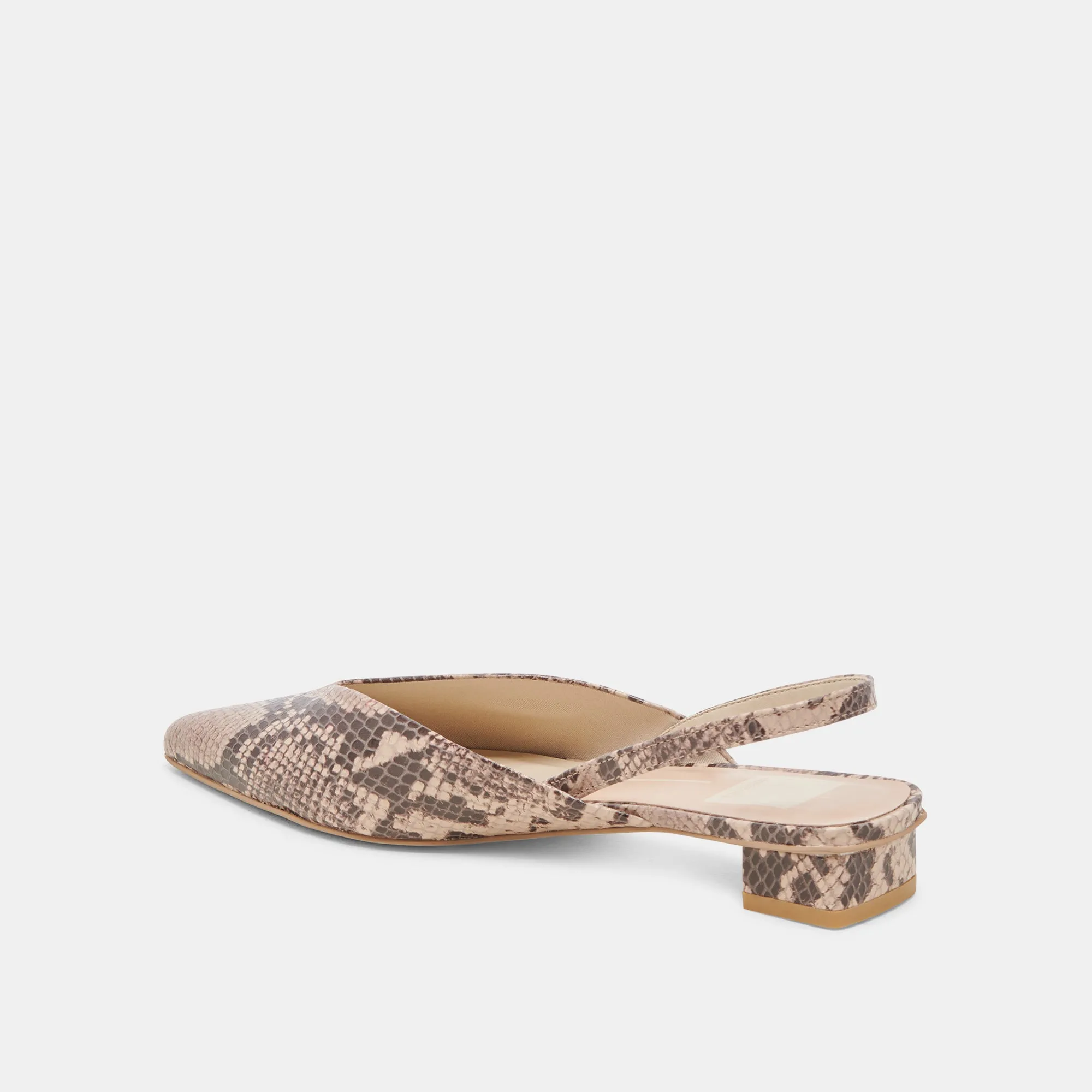 BYANCA FLATS SAND EMBOSSED LEATHER