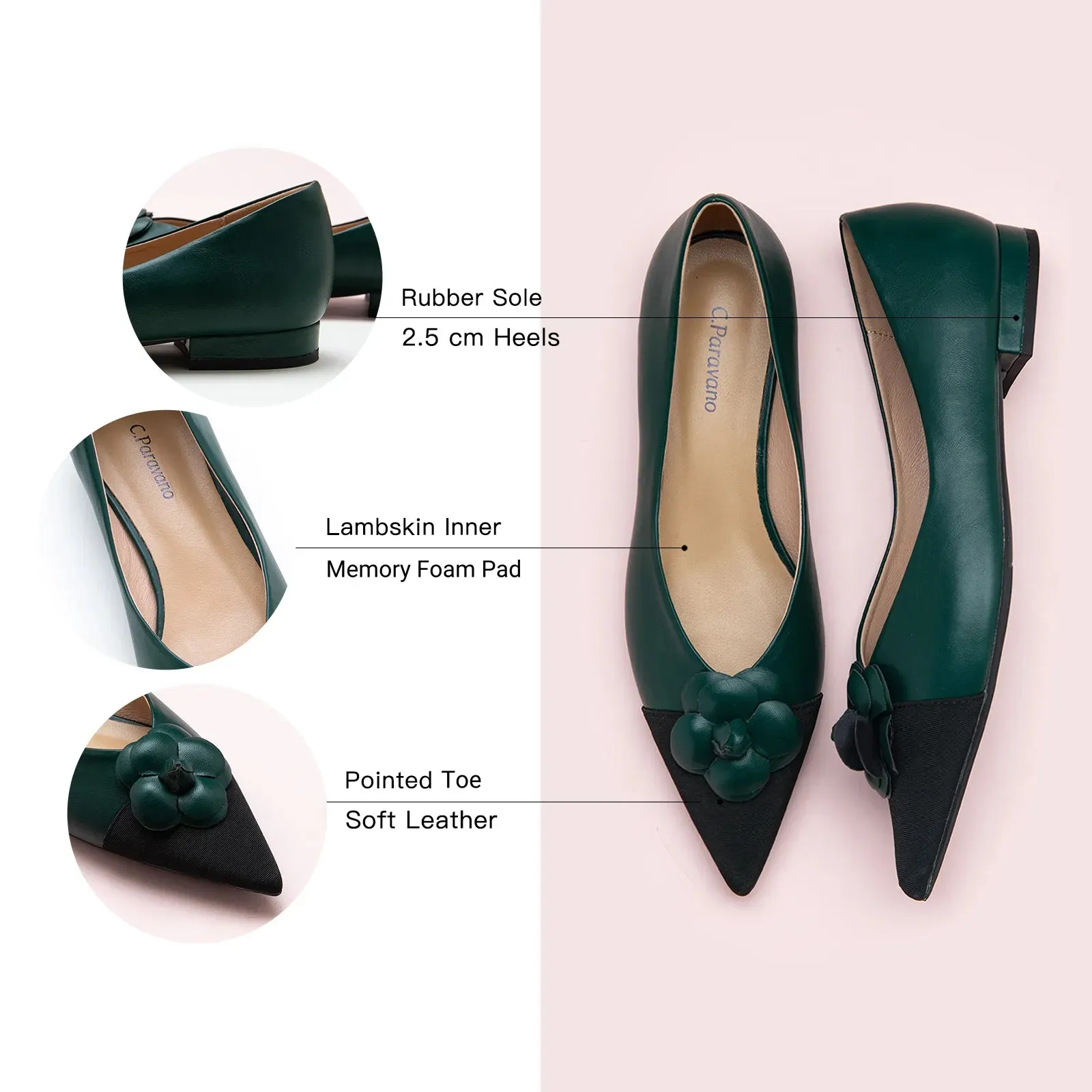 Camellia Flats (Aida) Dark Green