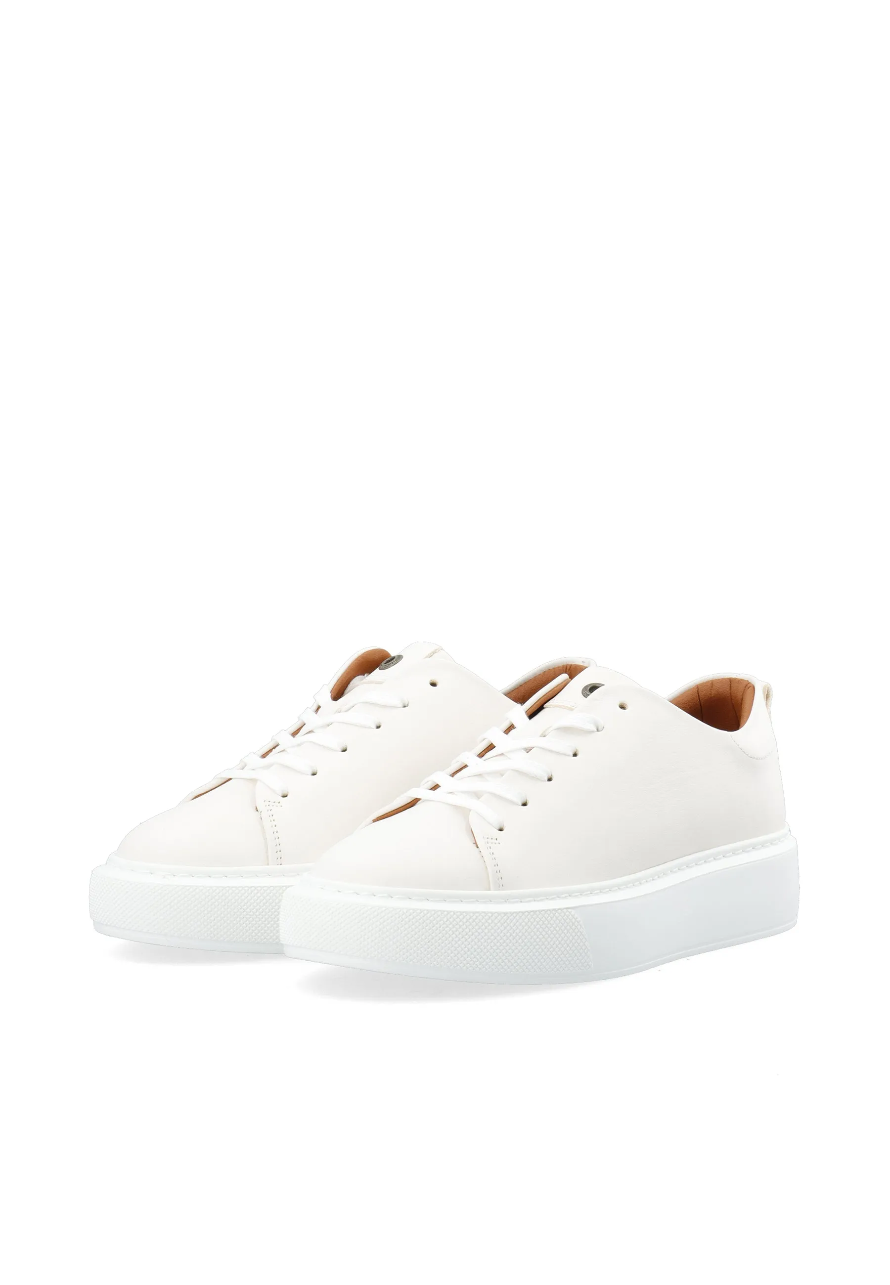 Casida White Lace Leather Shoe