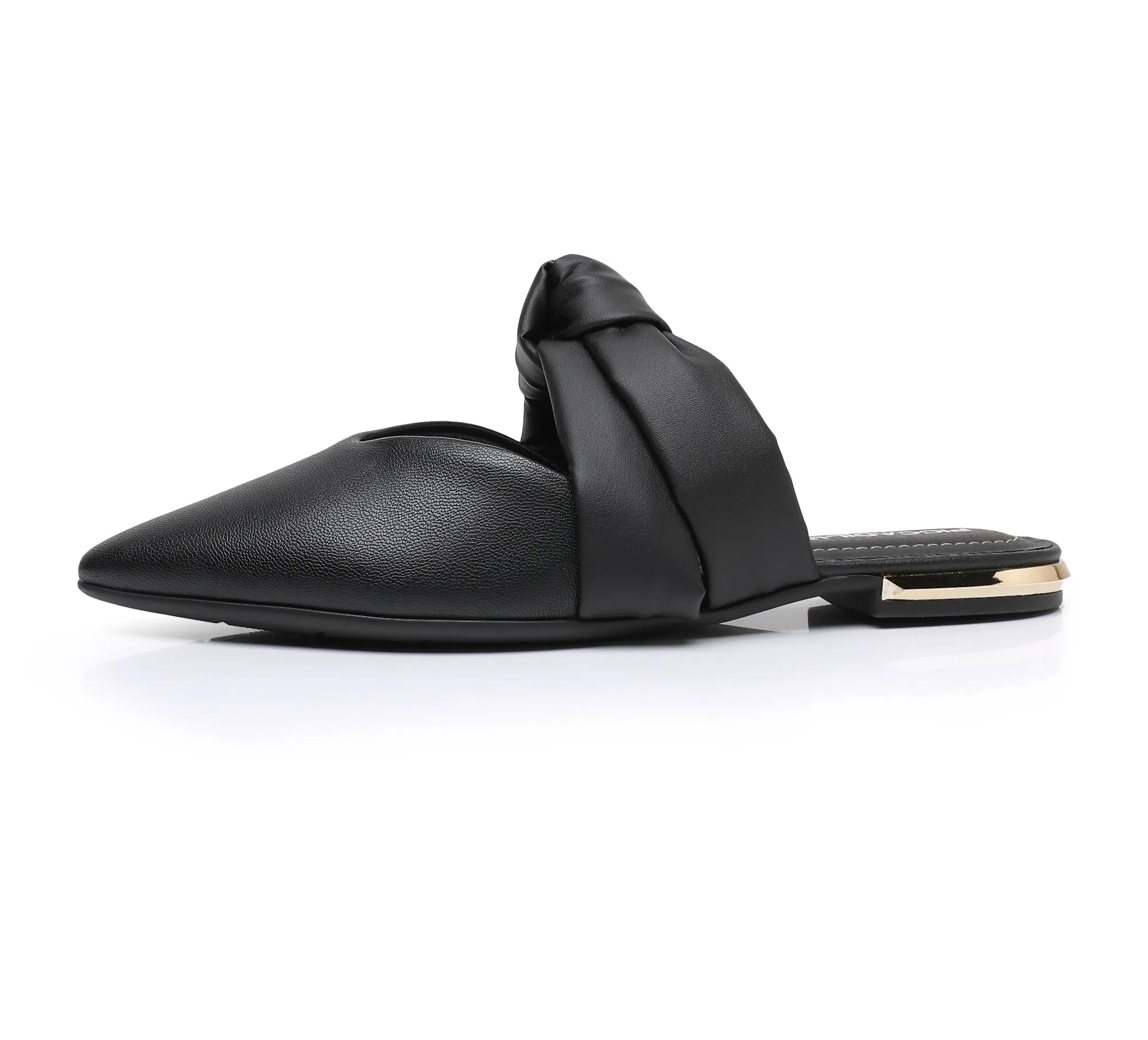 Chic Pointed Mule Flats -Black (274.062)