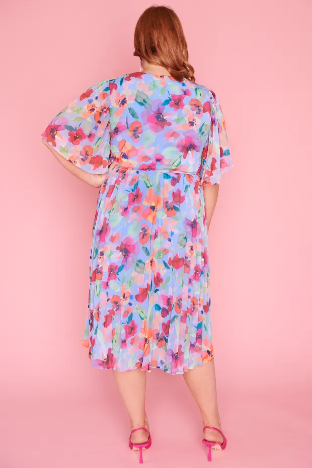 Dana Whimsical Water Colour Dress