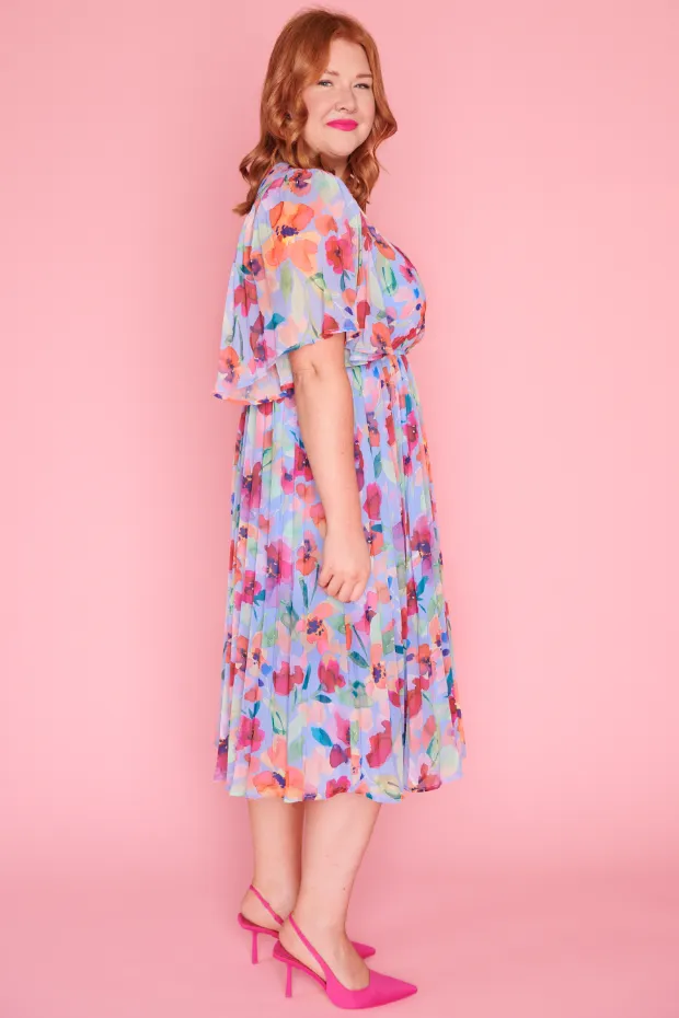 Dana Whimsical Water Colour Dress