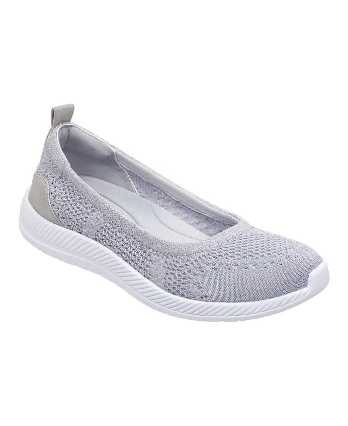 Easy Spirit Women's Glitter Casual Slip-on Walking Shoes, Silver