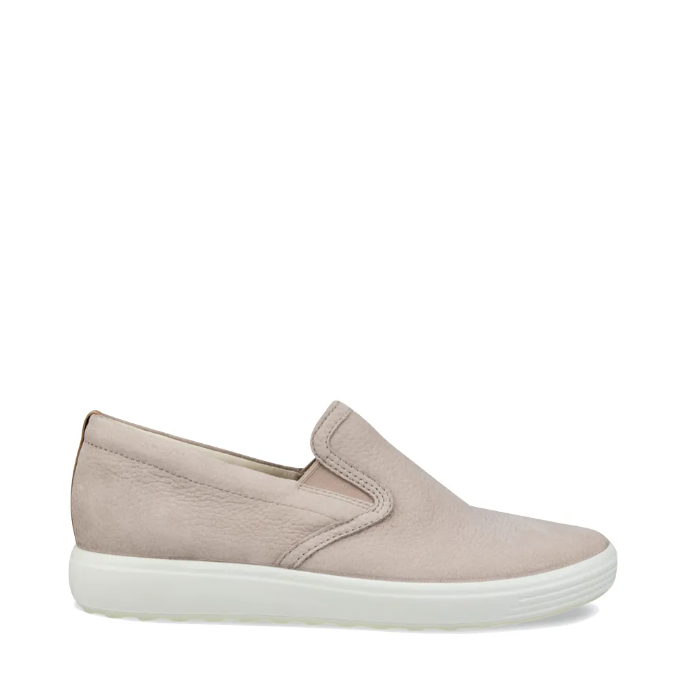 Ecco Women's Soft 7 Slip On Sneaker in Grey Rose