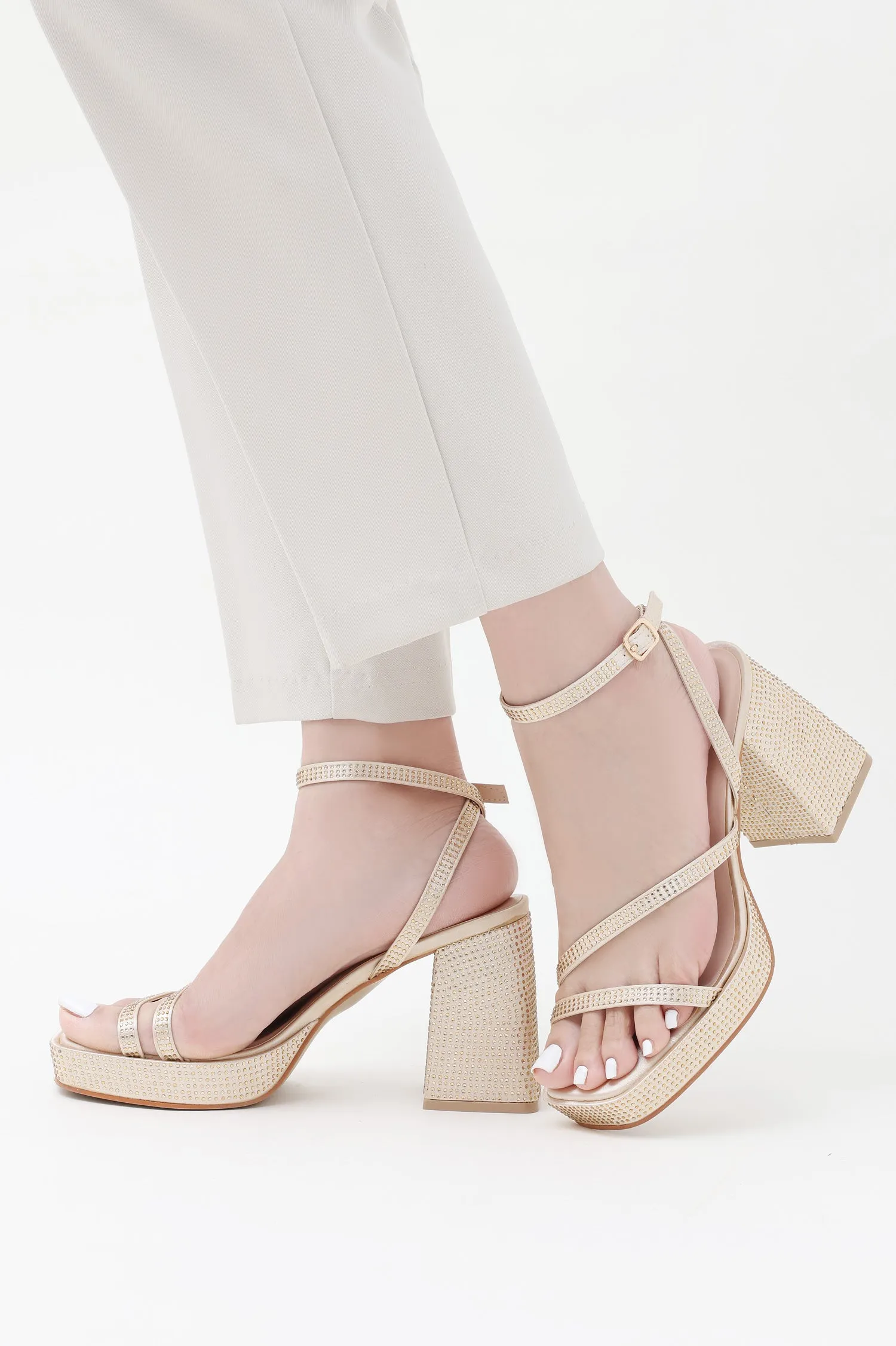 ELEGANZA AURA HEELS-GOLD