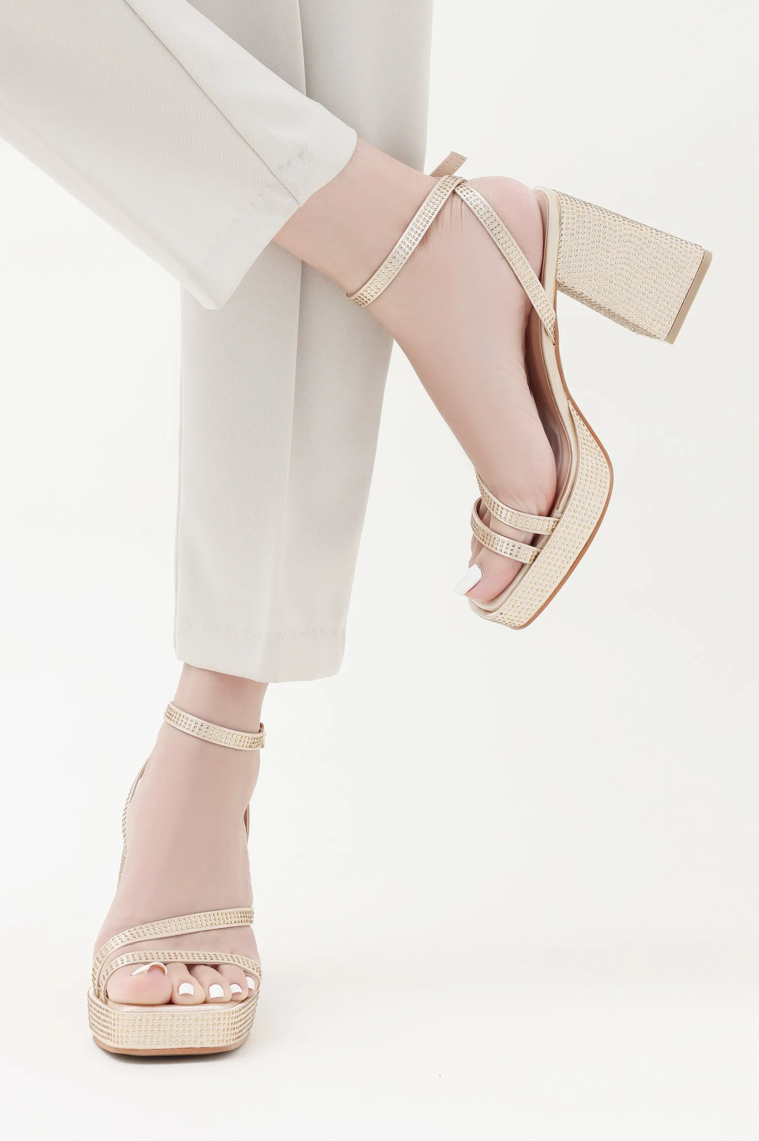 ELEGANZA AURA HEELS-GOLD