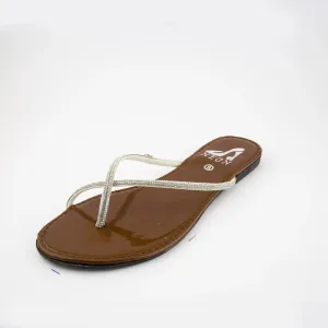 Fancy Elegant Toe Strips Brown