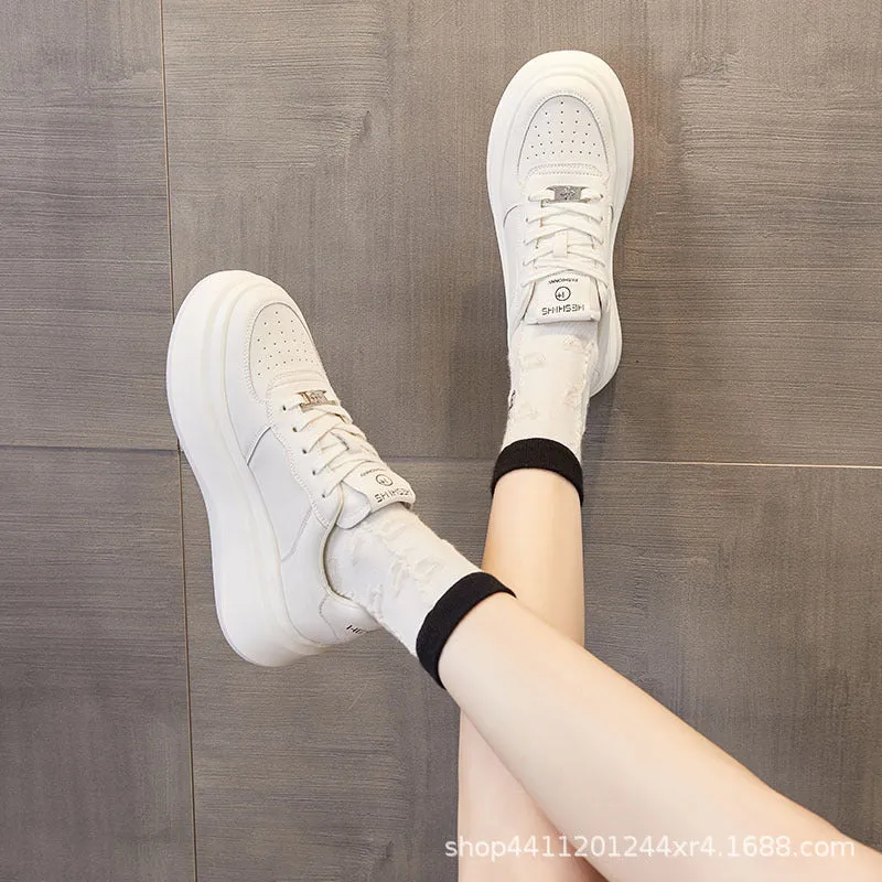 ikearlax Autumn New Platform Shoes Sports Casual Versatile Women's Shoes Shoes White Shoes