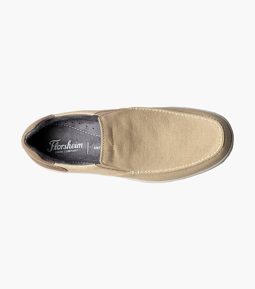 Lakeside Canvas Moc Toe Slip On in Sand Multi by Florsheim