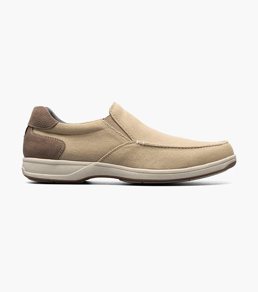 Lakeside Canvas Moc Toe Slip On in Sand Multi by Florsheim