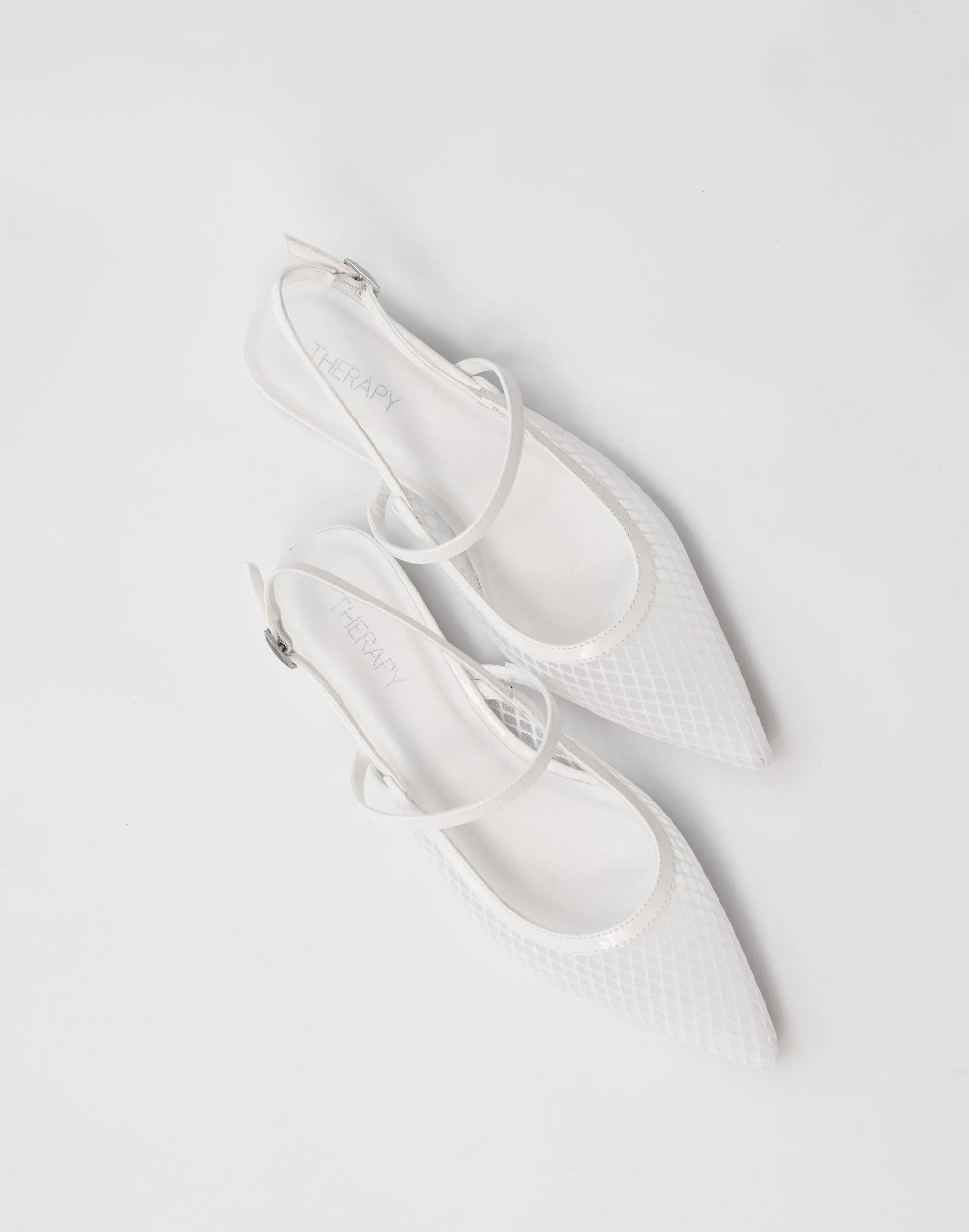 Lourdes Ballet Flat (White Patent) - By Therapy