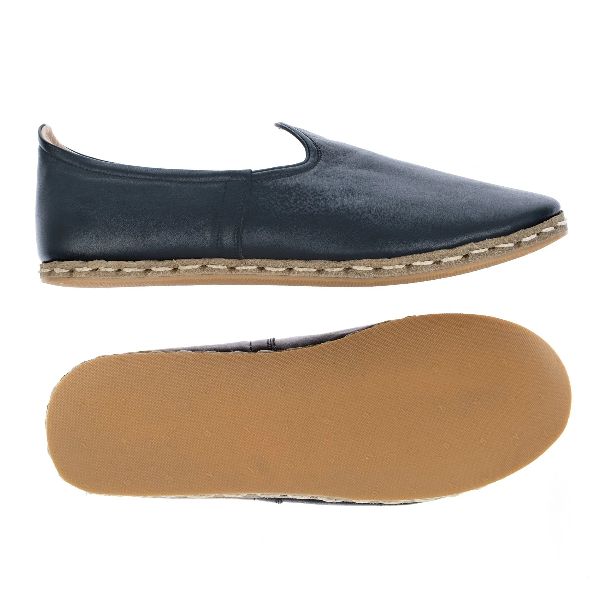 Men's Black Slip On Shoes