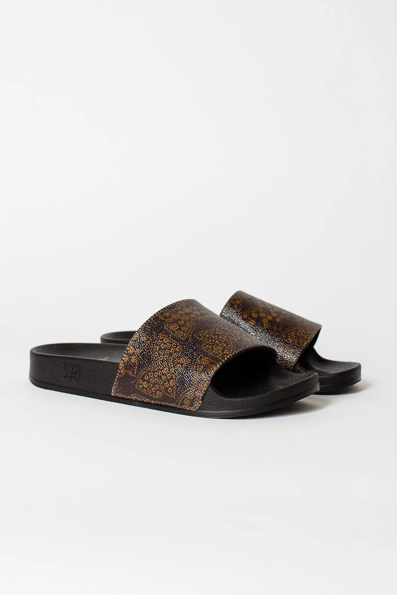 Papillon Shower Slide Black/Brown