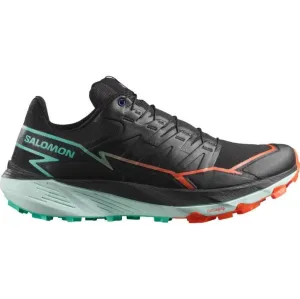 Salomon Women's Thundercross Running Shoes in Black/Cherry Tomato/Electric Green