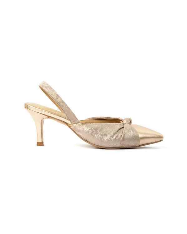 Salsa Mule Heels - Champagne