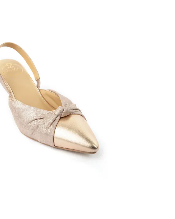 Salsa Mule Heels - Champagne