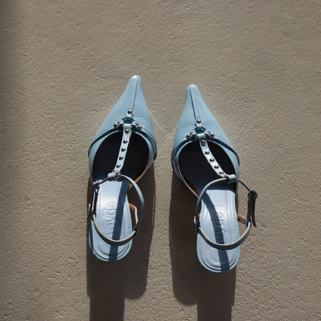 SASKIA |  Patent Leather Powderblue