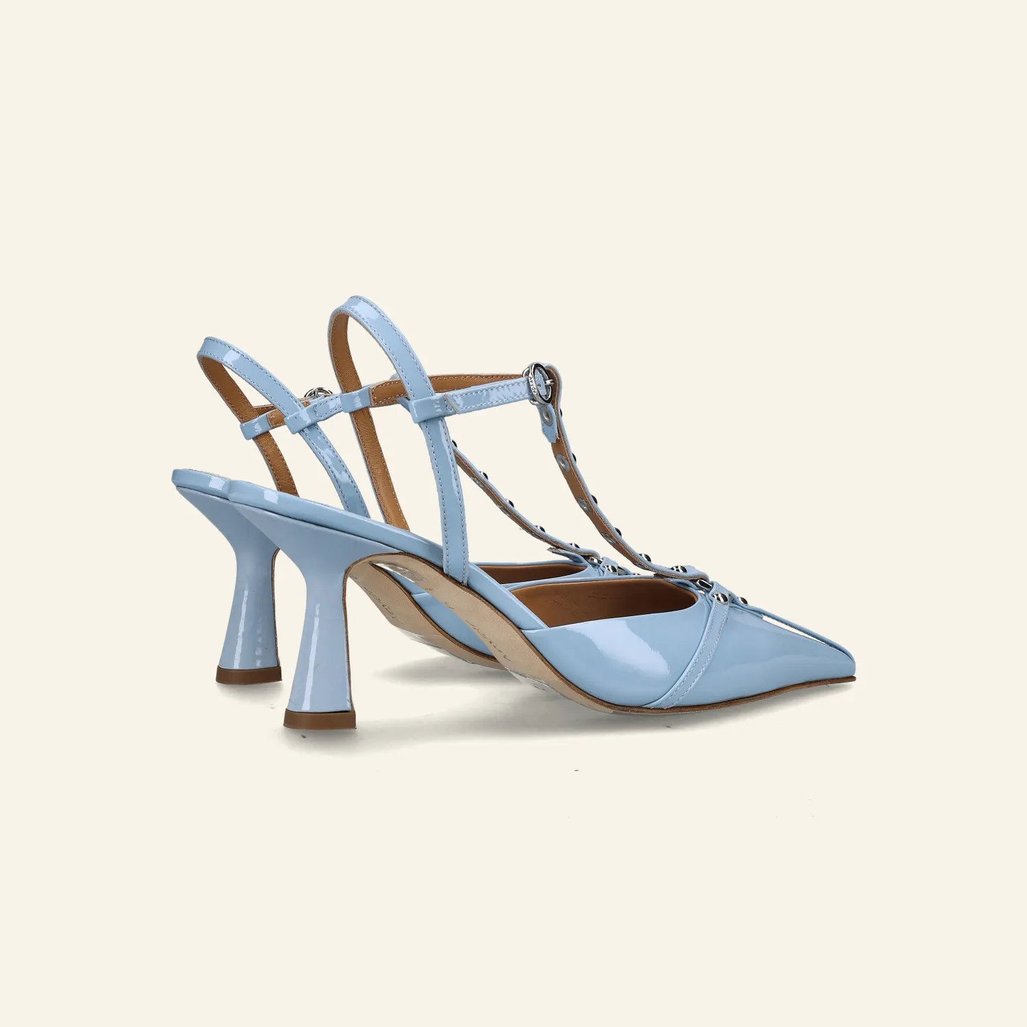 SASKIA |  Patent Leather Powderblue