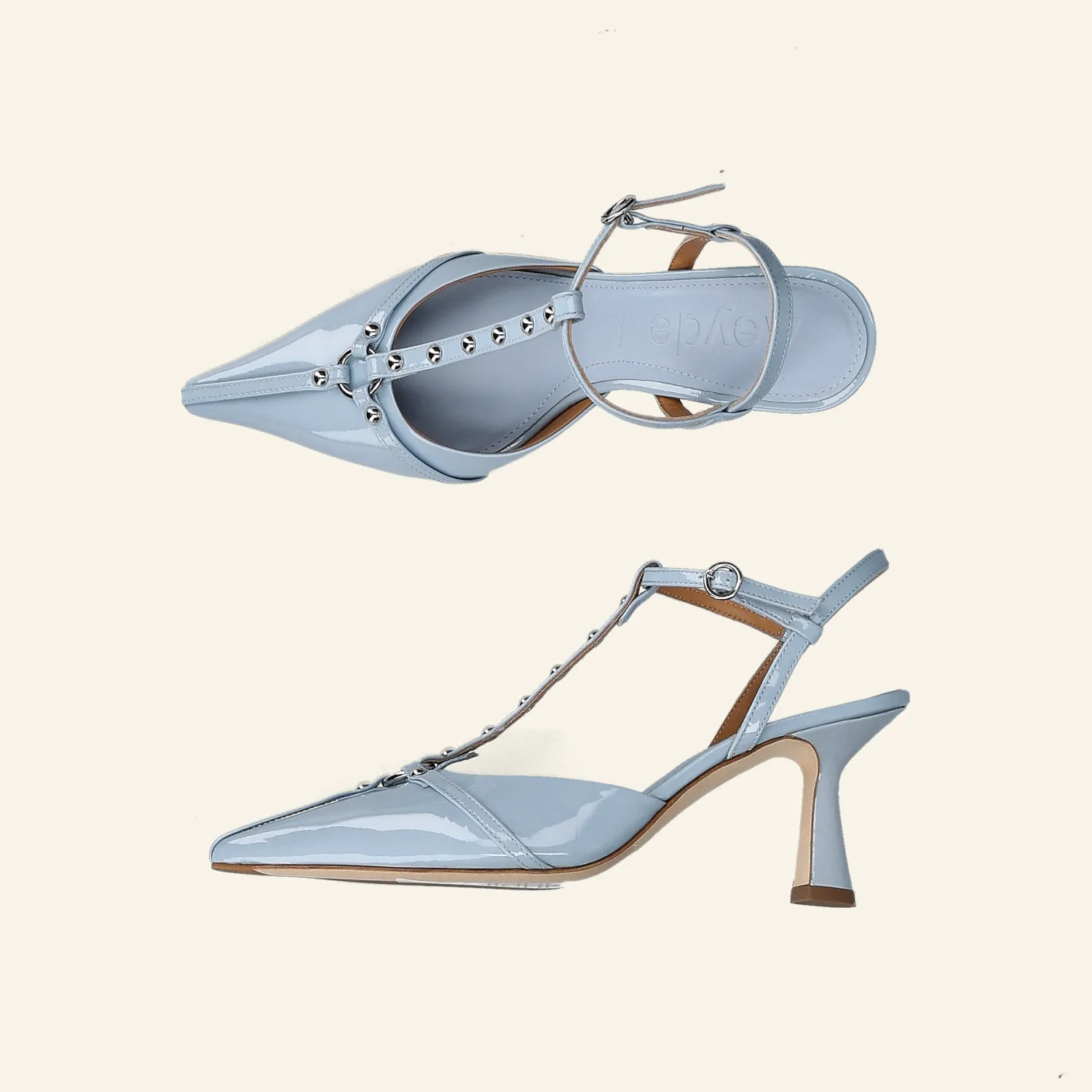 SASKIA |  Patent Leather Powderblue