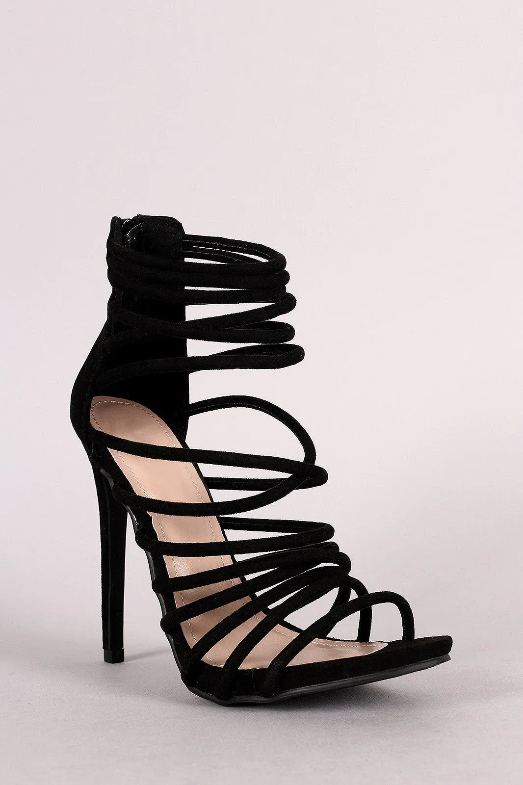 Strappy Open Toe Stiletto Heel