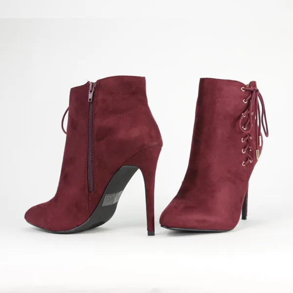 Tacita Side String Up Stiletto  Bootie