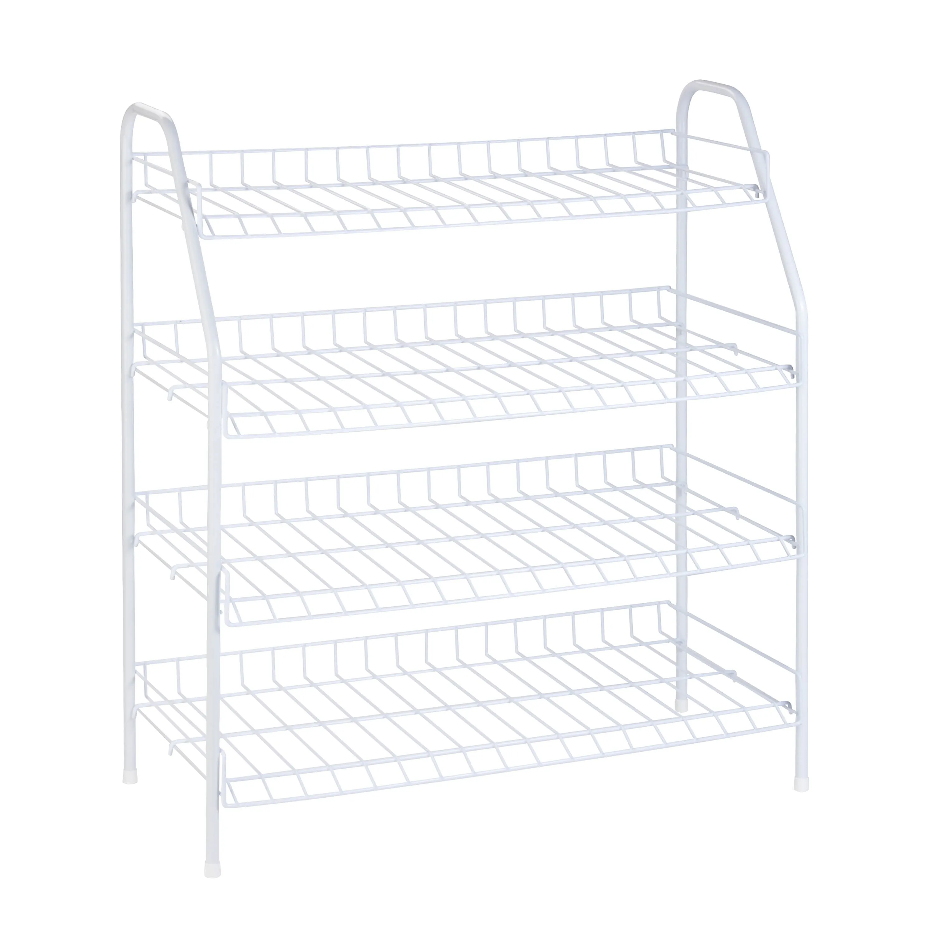 White Steel 4-Tier Storage Rack