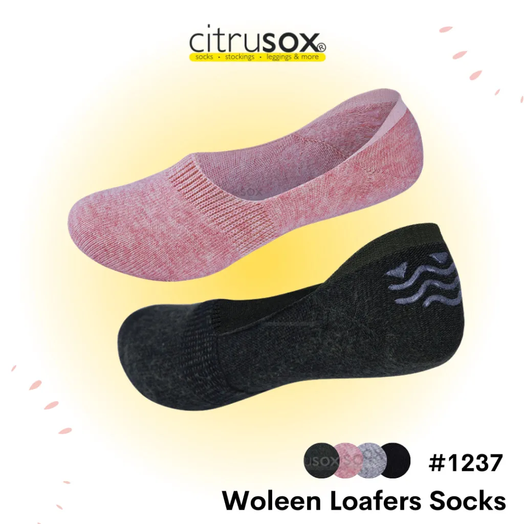 Woolen Loafer Socks with Non-slip Heel